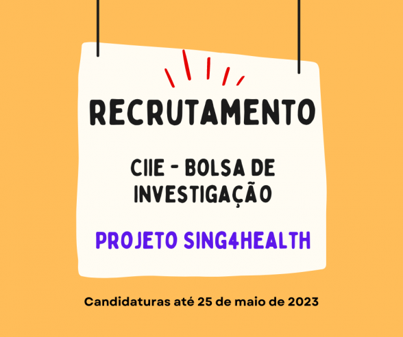 Recrutamento | Concurso para Bolsa de Investigação | Sing4health