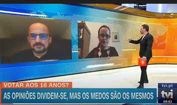 Carla Malafaia e Norberto Ribeiro, investigadores do CIIE, comentam na TVI a proposta de mudança da idade mínima para votar