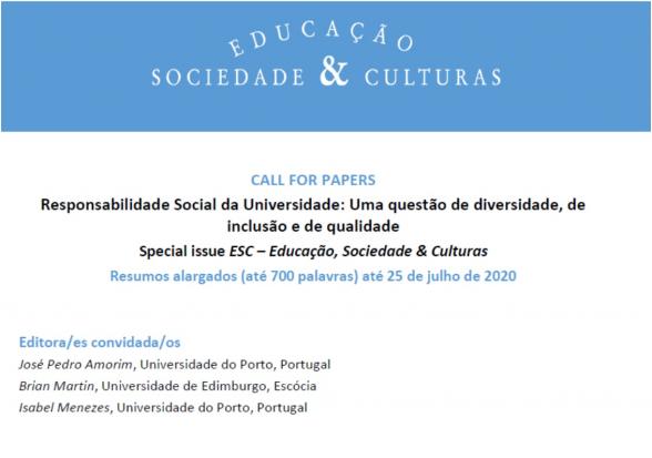 Revista ESC | Call for papers para um número especial sobre Responsabilidade Social Universitária