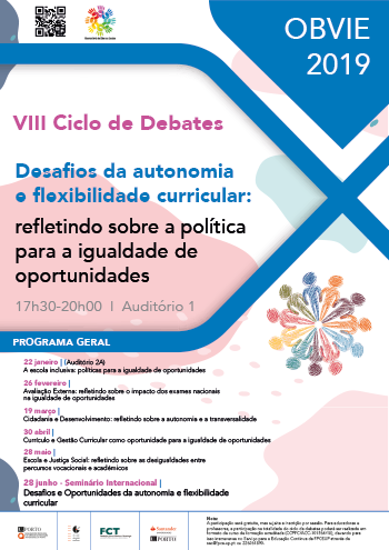 VIII Ciclo de Debates OBVIE 2019: Desafios da autonomia e flexibilidade curricular – refletindo sobre a política para a igualdade de oportunidades