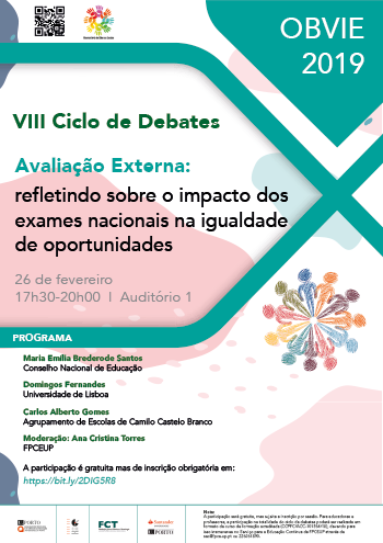 Debate do OBVIE: Avaliação Externa - refletindo sobre o impacto dos exames nacionais na igualdade de oportunidades