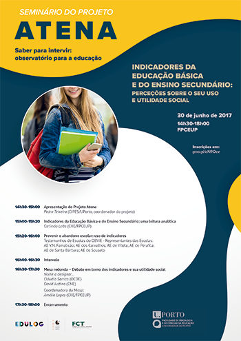 Seminário ATENA | Indicadores da educação básica e do ensino secundário: Perceções sobre o seu uso e utilidade social