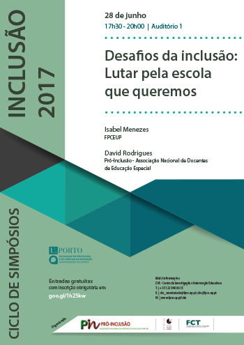 Cycle of Symposia Inclusion 2017 | "Challenges of inclusion: Fighting for the school we want"