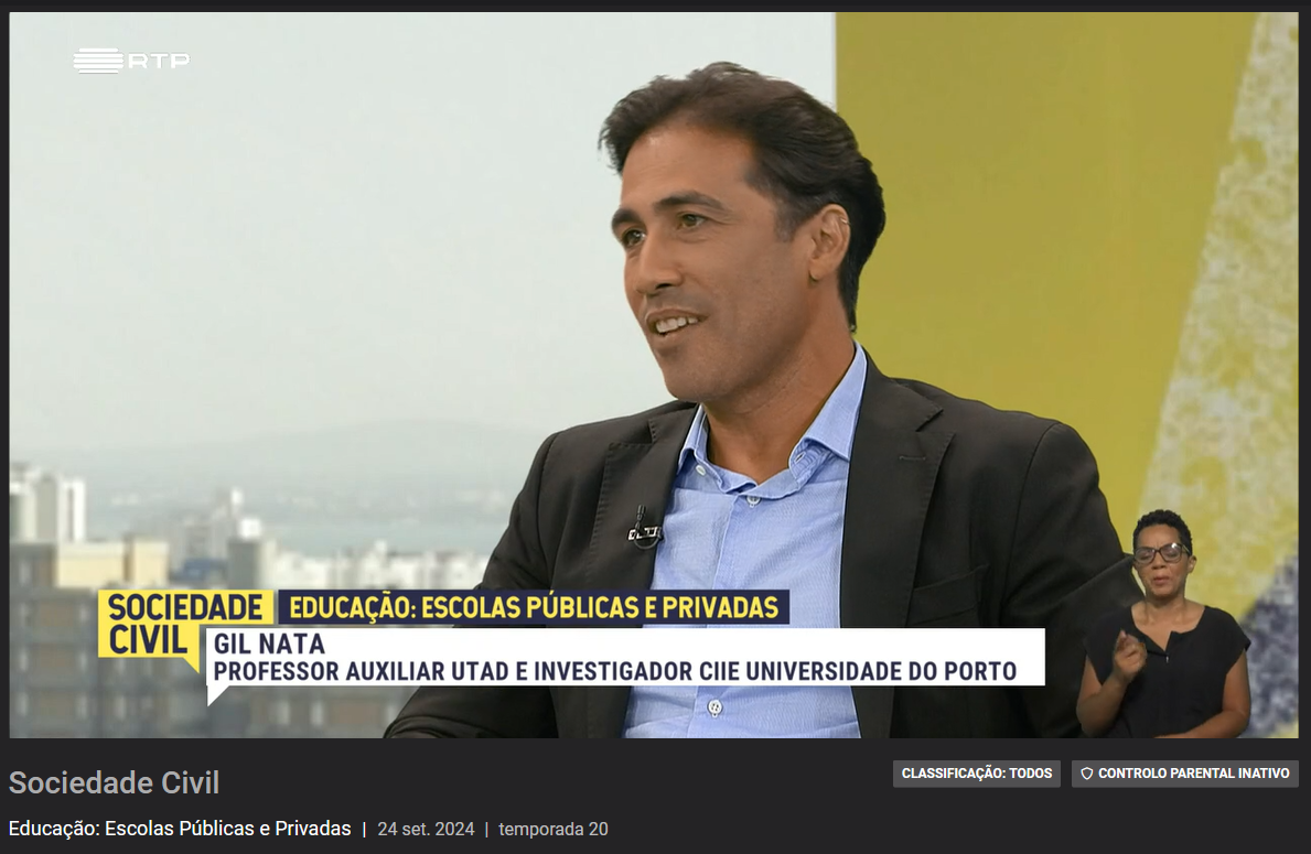 Gil Nata at Sociedade Civil - RTP2