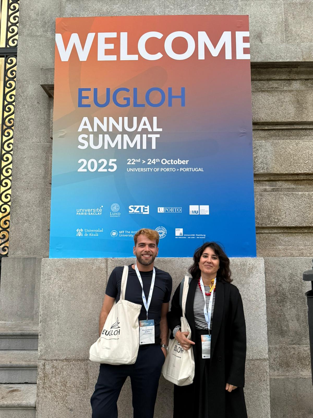 Sofia Marques da Silva e Nicolas Martins da Silva na EUGLOH Annual Summit 2025