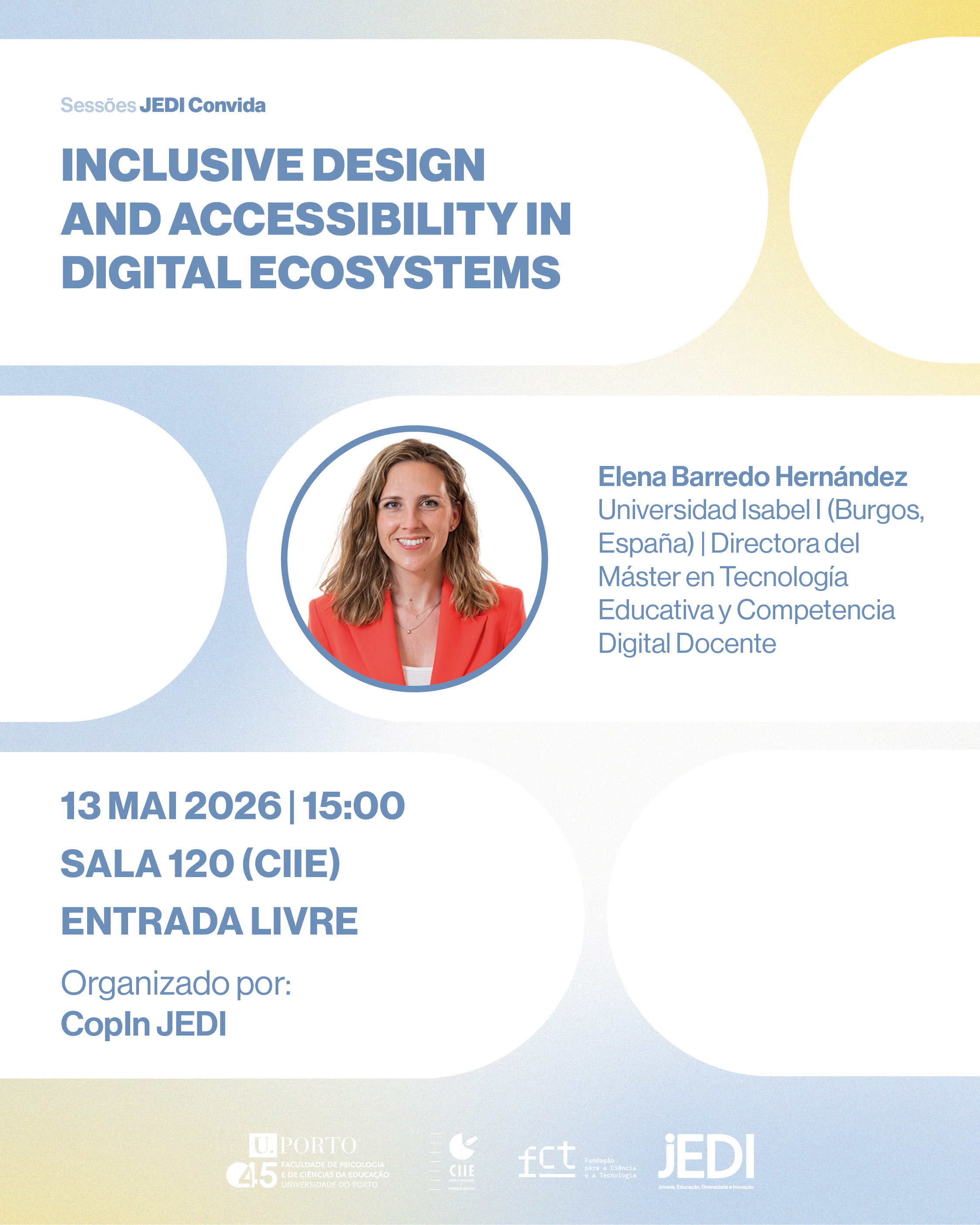 Sessão aberta JEDI | Inclusive design and accessibility in digital ecosystems